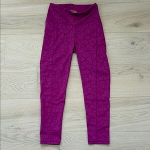 Women's Magenta Leopard Print Active Leggings Lilly Pulitzer